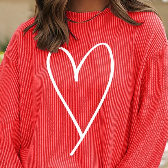 Gilry Stretchy Slouchy Comfy Casual Heart Shorts & Top Set in Coral Orange - Picture 3 of 7